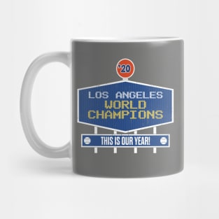 Los Angeles Baseball World Champions Scoreboard Mug